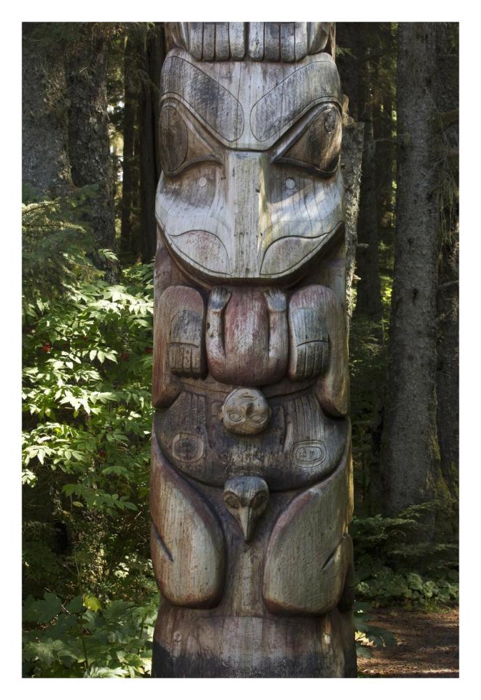 Tlingit Totem Pole, Sitka National Historical Park, Alaska-Paper Art-22,,X32,,