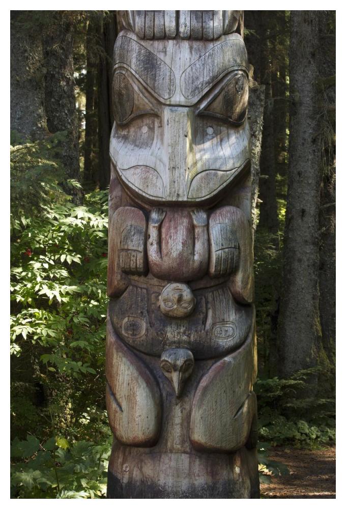 Tlingit Totem Pole, Sitka National Historical Park, Alaska-Paper Art-34,,X50,,