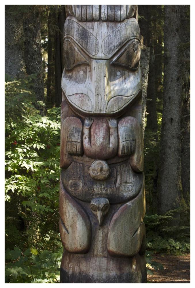 Tlingit Totem Pole, Sitka National Historical Park, Alaska-Paper Art-42,,X62,,