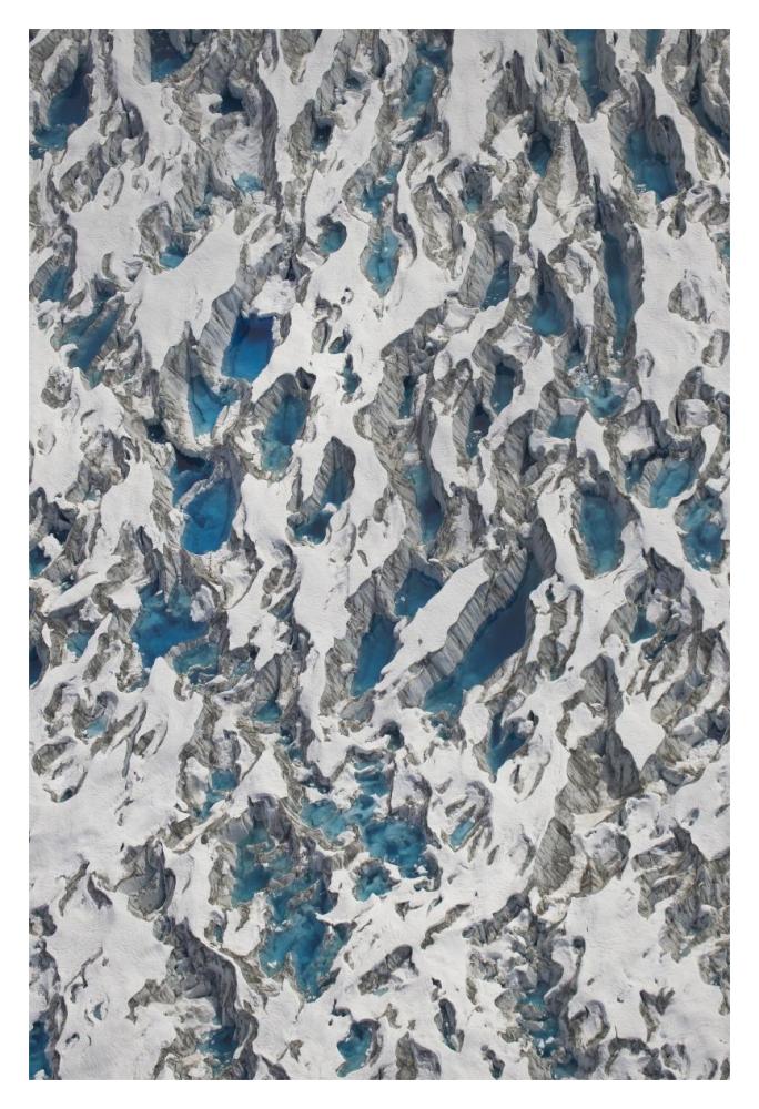 Meltwater Lakes On Hubbard Glacier, Wrangell-St. Elias National Park, Alaska-Paper Art-14,,X20,,