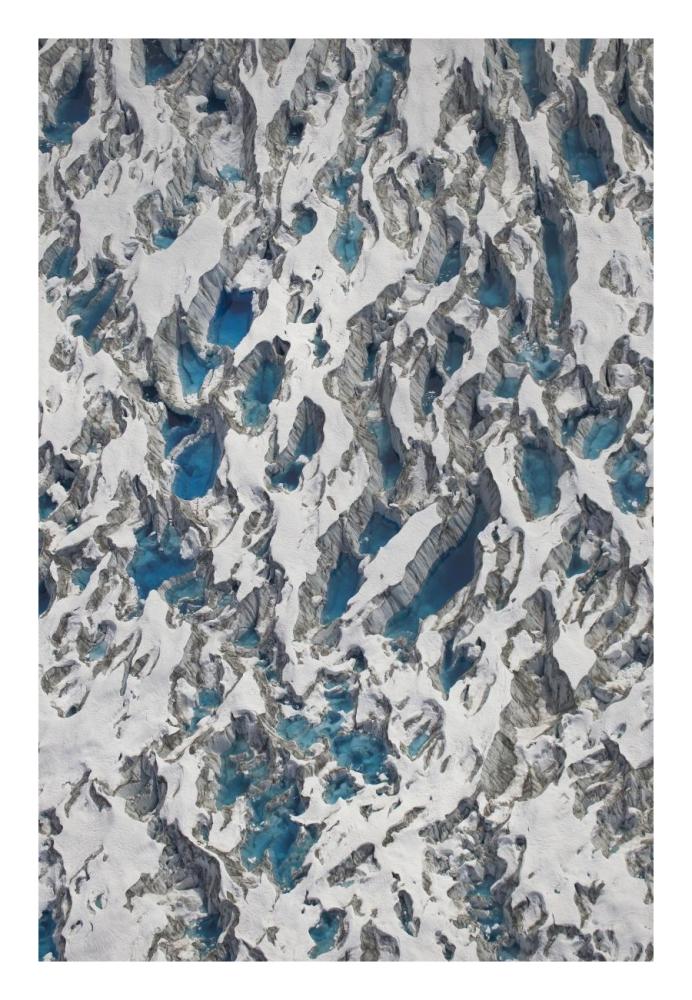 Meltwater Lakes On Hubbard Glacier, Wrangell-St. Elias National Park, Alaska-Paper Art-18,,X26,,
