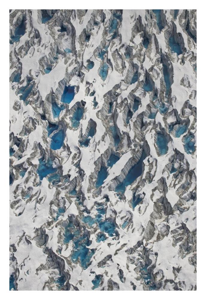 Meltwater Lakes On Hubbard Glacier, Wrangell-St. Elias National Park, Alaska-Paper Art-22,,X32,,