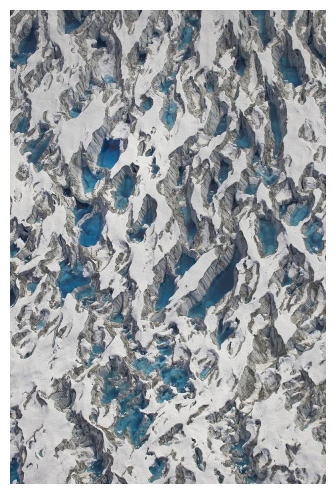 Meltwater Lakes On Hubbard Glacier, Wrangell-St. Elias National Park, Alaska-Paper Art-34,,X50,,