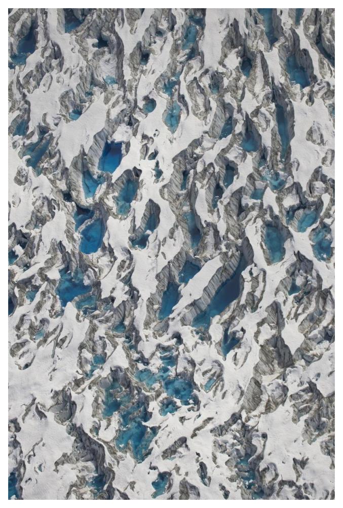 Meltwater Lakes On Hubbard Glacier, Wrangell-St. Elias National Park, Alaska-Paper Art-42,,X62,,