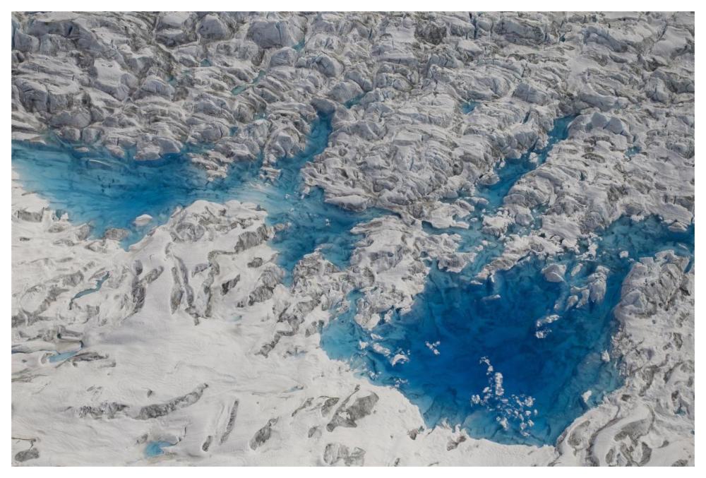 Meltwater Lakes On Hubbard Glacier, Wrangell-St. Elias National Park, Alaska-Paper Art-62,,X42,,