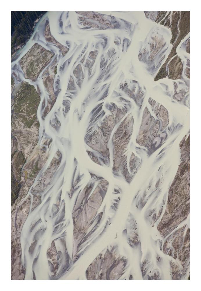 Cline River Showing Heavy Siltation And Braiding, Jasper National Park, Alberta, Canada-Paper Art-18,,X26,,
