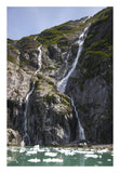 Waterfalls Near South Sawyer Glacier, Tracy Arm-Fords Terror Wilderness, Tongass National Forest, Alaska-Paper Art-18,,X26,,
