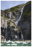 Waterfalls Near South Sawyer Glacier, Tracy Arm-Fords Terror Wilderness, Tongass National Forest, Alaska-Paper Art-42,,X62,,