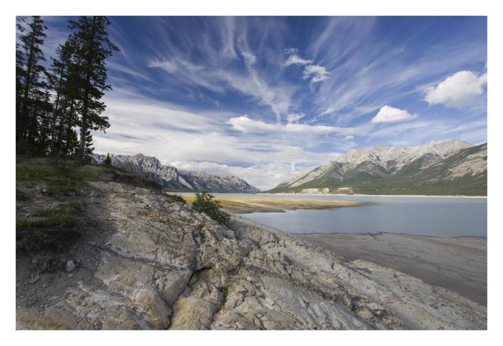 Abraham Lake Created By Bighorn Dam On The North Saskatchewan River, Jasper National Park, Alberta, Canada-Paper Art-32,,X22,,