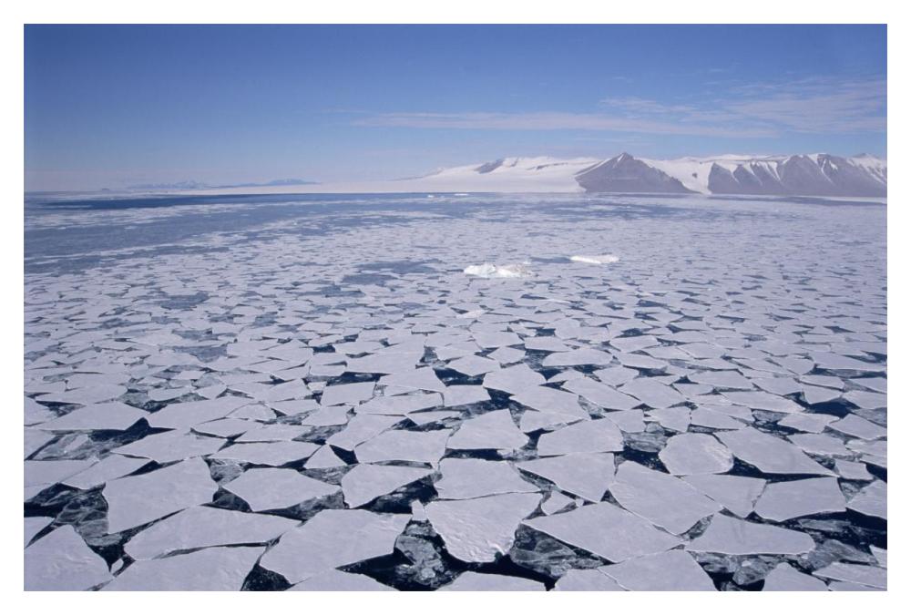 Sea Ice Break-Up, Aerial View, Transantarctic Mountains, New Harbour, Mcmurdo Sound, Ross Sea, Antarctica-Paper Art-20,,X14,,