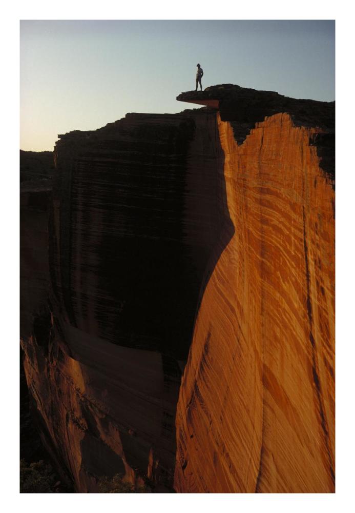 Person Standing Atop The Kings Canyon North Wall, Watarrka National Park, Northern Territory, Australia-Paper Art-18,,X26,,