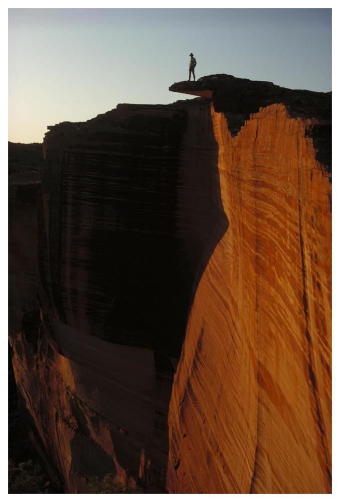 Person Standing Atop The Kings Canyon North Wall, Watarrka National Park, Northern Territory, Australia-Paper Art-42,,X62,,