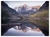 Maroon Bells Reflected In Maroon Bells Lake, Snowmass Wilderness, White River National Forest, Colorado-Paper Art-50,,X38,,