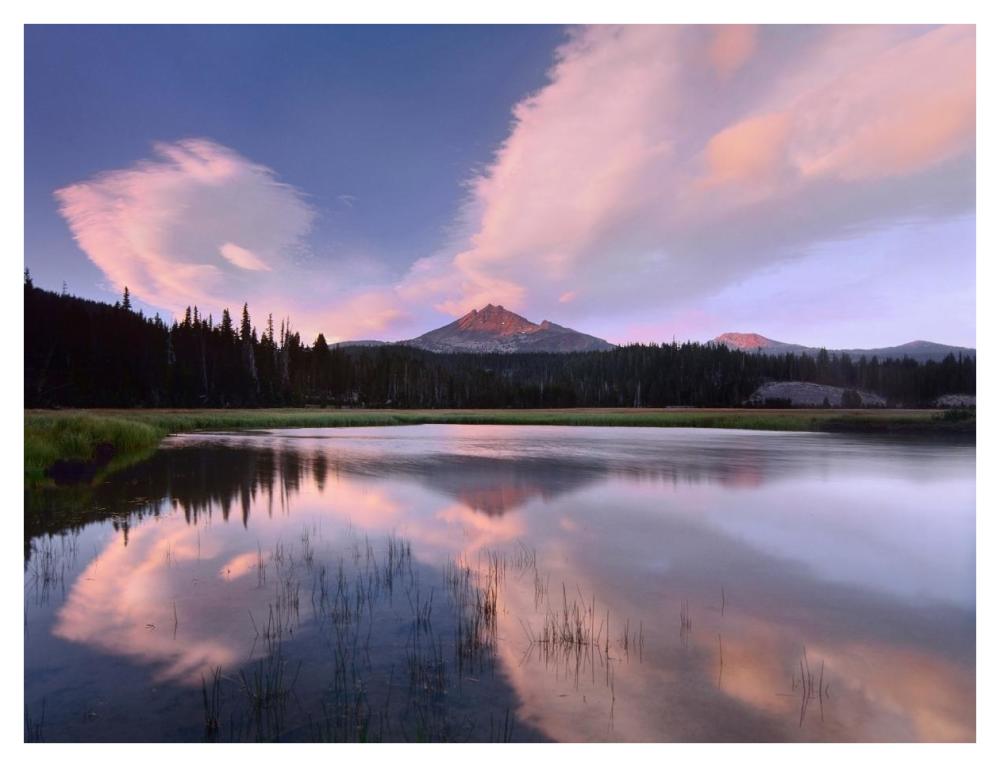 Clouds Reflected In Sparks Lake, Oregon-Paper Art-42,,X32,,