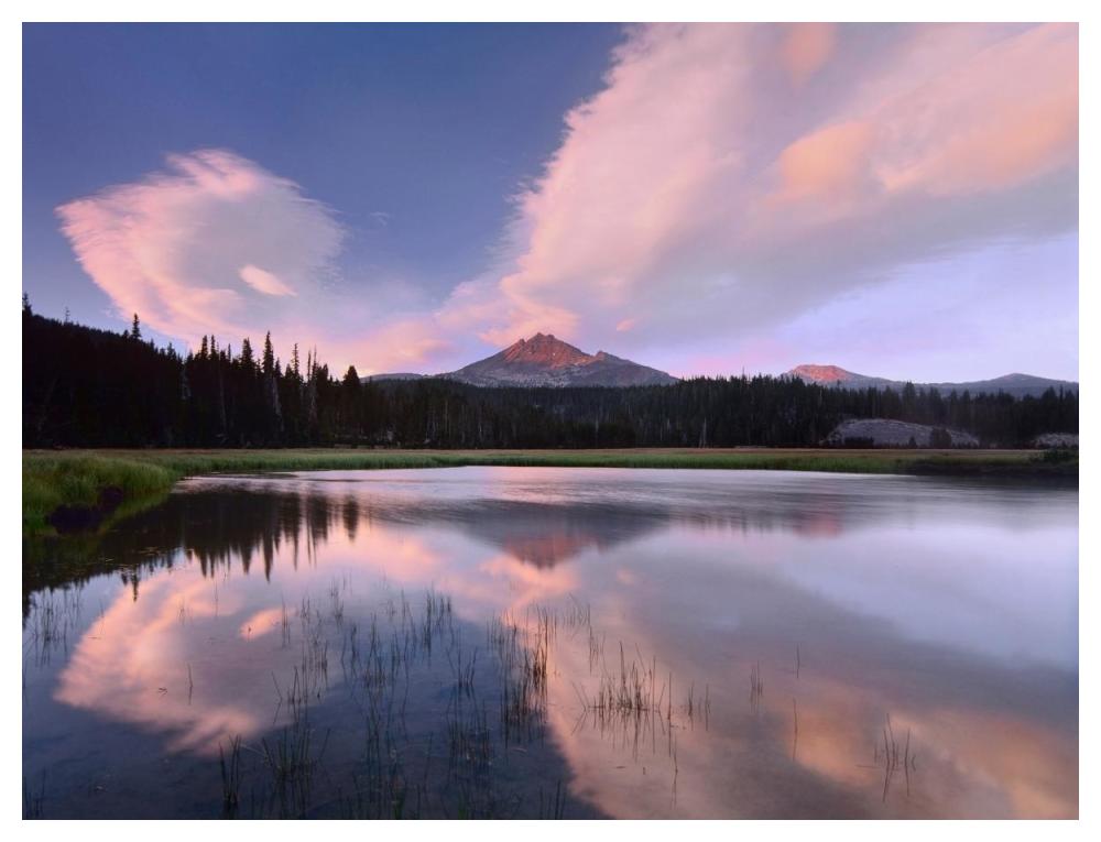 Clouds Reflected In Sparks Lake, Oregon-Paper Art-50,,X38,,