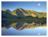 Moon And Twin Peaks Reflected In Lake, Colorado-Paper Art-18,,X14,,
