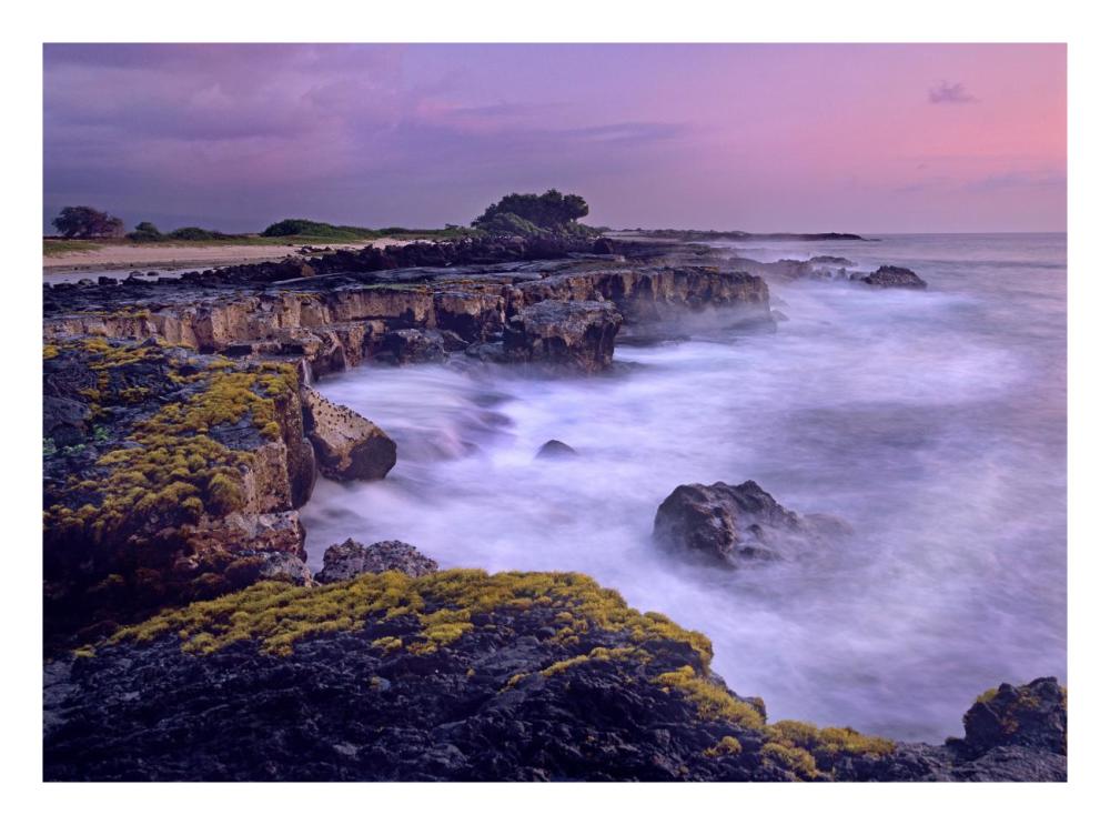 Ocean And Lava Rocks At Sunset, Pu'Uhonua, Hawaii-Paper Art-26,,X20,,