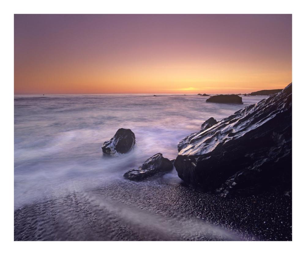 Sunset At San Simeon State Park Big Sur, California-Paper Art-22,,X18,,