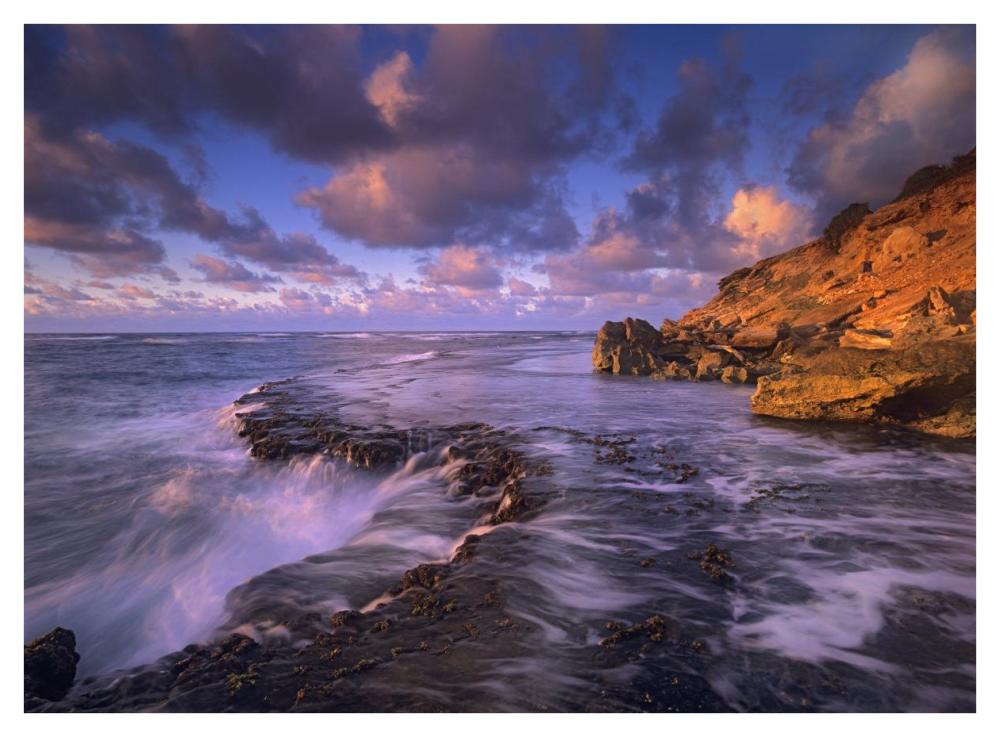 Surf Crashing On Rocks At Keoneloa Bay, Maui, Hawaii-Paper Art-42,,X32,,
