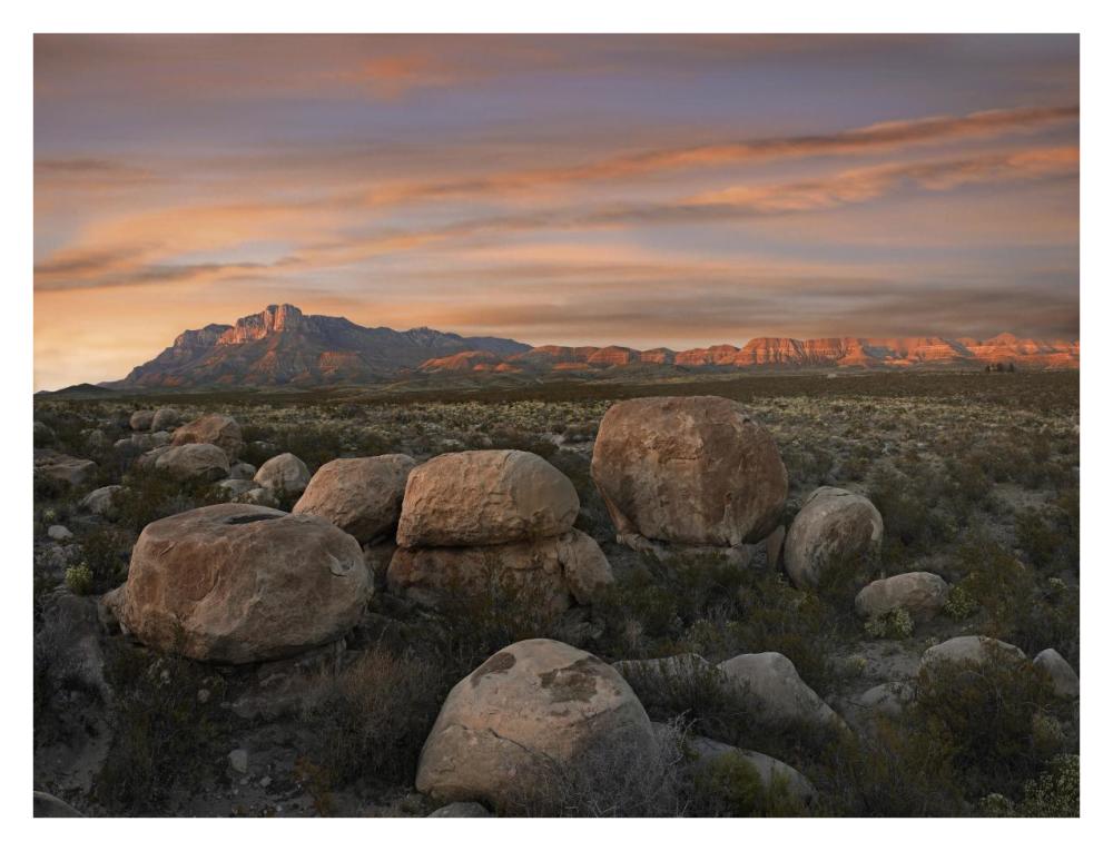 Boulders At Guadalupe Mountains National Park, Texas-Paper Art-34,,X26,,
