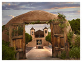 Church And Gate, El Santuario De Chimayo, New Mexico-Paper Art-42,,X32,,