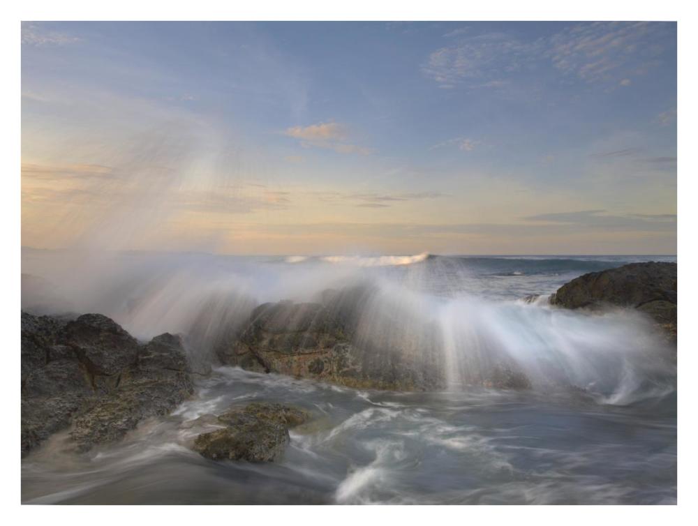 Wave Breaking, Playa Langosta, Guanacaste, Costa Rica-Paper Art-34,,X26,,