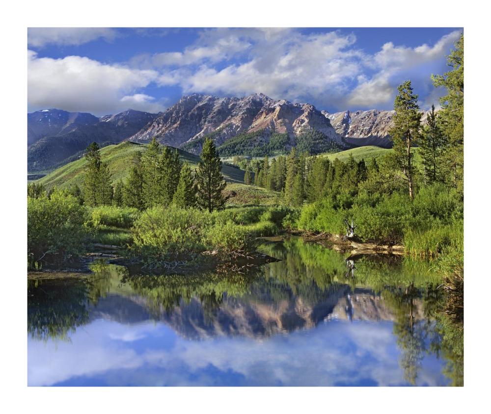 Easely Peak, Sawtooth National Recreation Area, Idaho-Paper Art-18,,X15.12,,