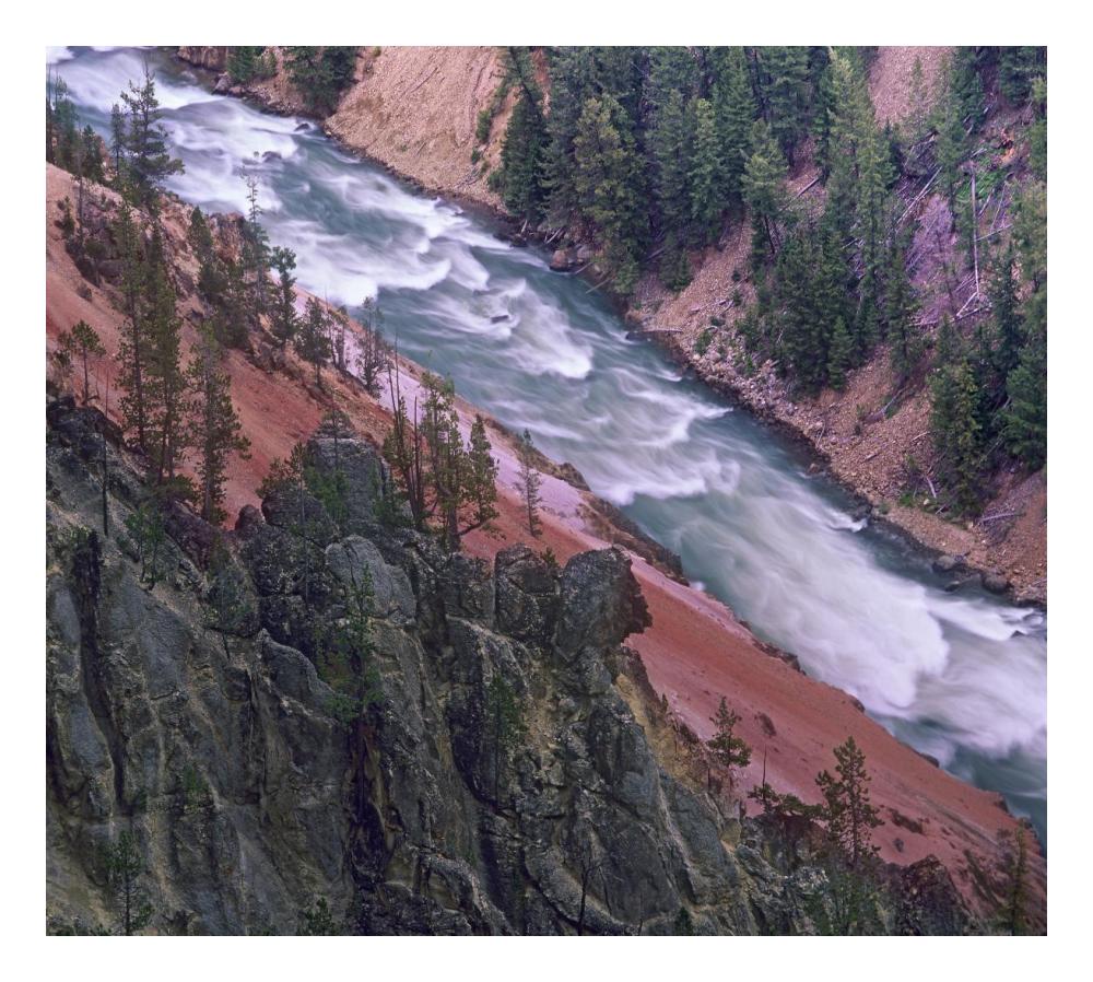 Yellowstone River, Yellowstone National Park, Wyoming-Paper Art-24,,X21.58,,