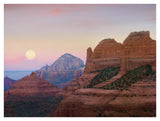 Moon Setting As Seen From Shelby Hill, Sedona, Arizona-Paper Art-42,,X32,,