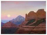 Moon Setting As Seen From Shelby Hill, Sedona, Arizona-Paper Art-50,,X38,,