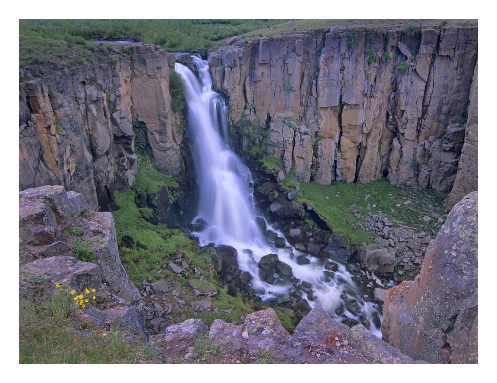 North Clear Creek Falls Cascading Down Cliff, Colorado-Paper Art-26,,X20,,