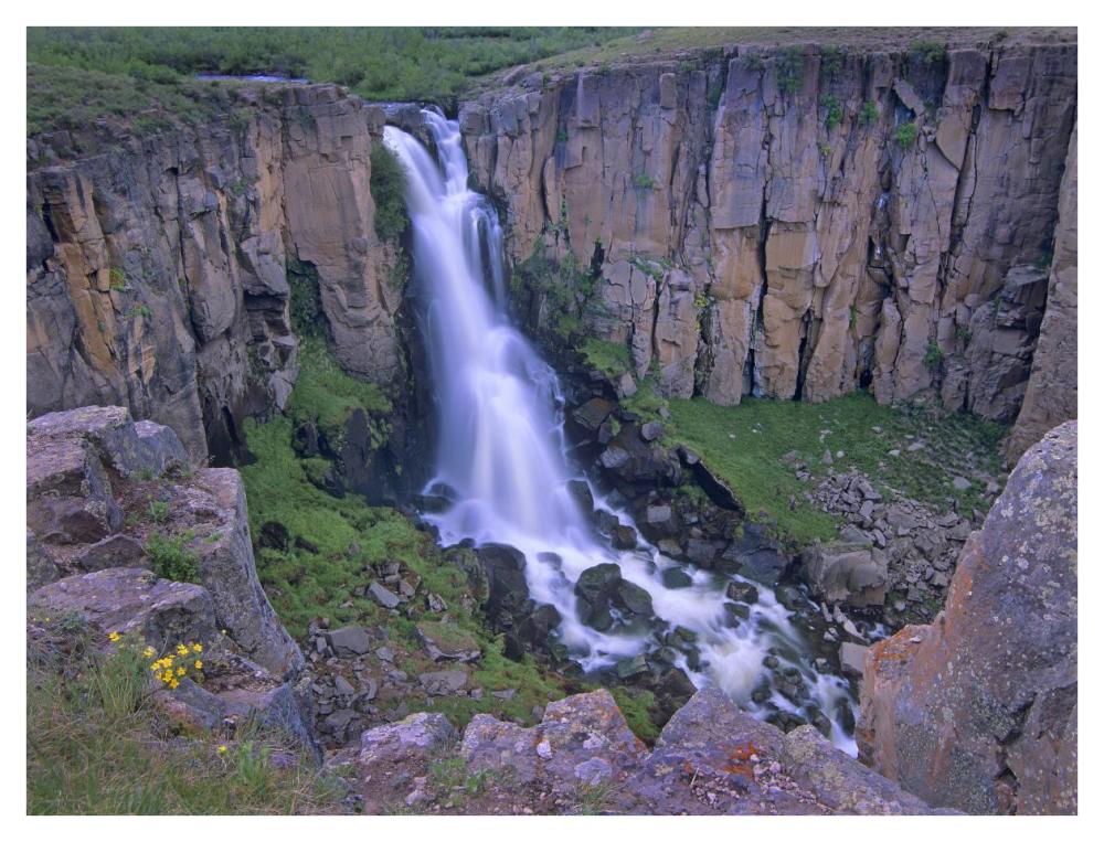 North Clear Creek Falls Cascading Down Cliff, Colorado-Paper Art-42,,X32,,