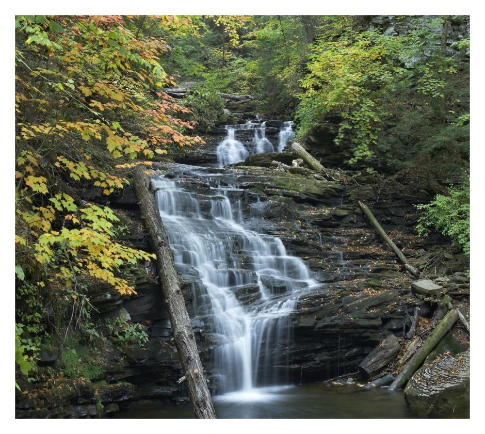 Delaware Falls, Ricketts Glen State Park, Pennsylvania-Paper Art-32,,X28.7,,