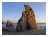 Crescent Moon Over El Matador Beach, Malibu, California-Paper Art-26,,X20,,
