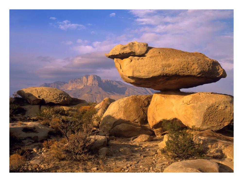 Balanced Rocks, Guadalupe Mountain National Park, Texas-Paper Art-26,,X20,,