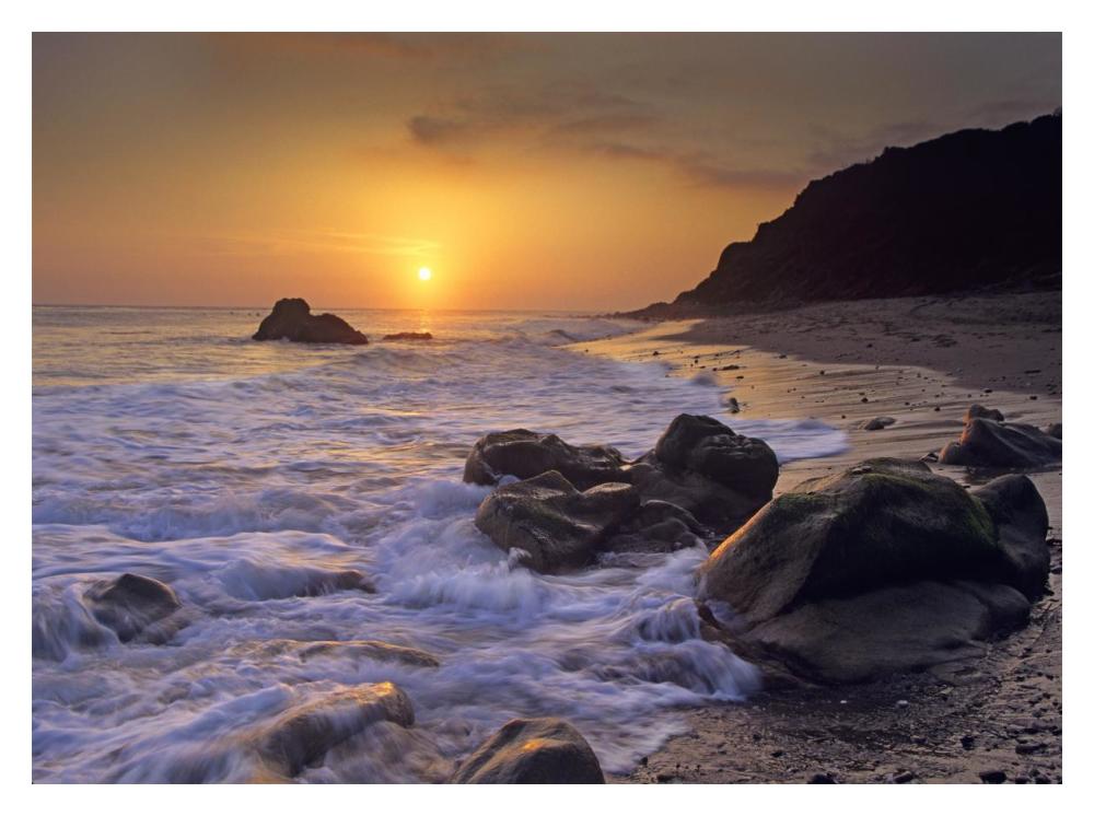 Sunset Over Leo Carillo State Beach, Malibu, California-Paper Art-18,,X14,,