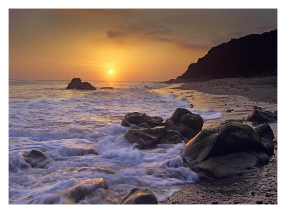Sunset Over Leo Carillo State Beach, Malibu, California-Paper Art-34,,X26,,