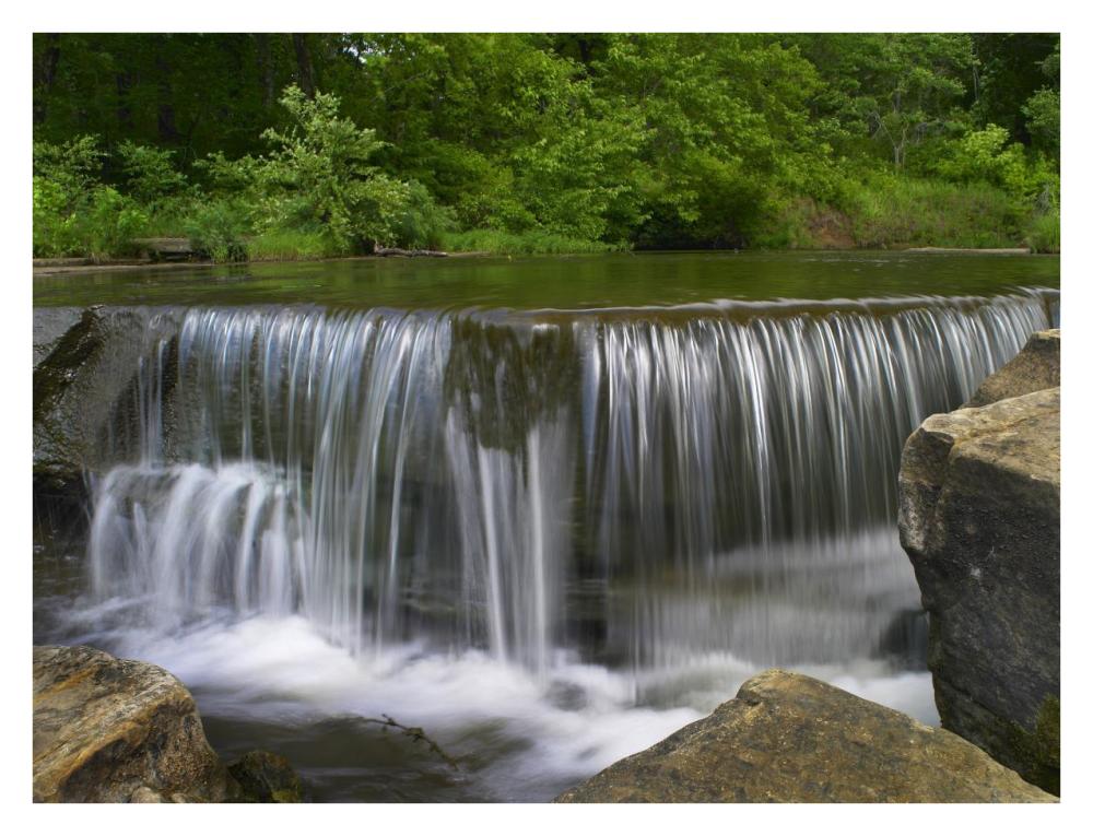 Sand Creek Cascades In Osage Hills State Park, Oklahoma-Paper Art-34,,X26,,