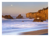 Seastacks And Full Moon At El Matador Beach, California-Paper Art-26,,X20,,