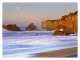 Seastacks And Full Moon At El Matador Beach, California-Paper Art-34,,X26,,