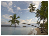 Tourist Walking Along Beach, Tortuga Island, Costa Rica-Paper Art-42,,X32,,