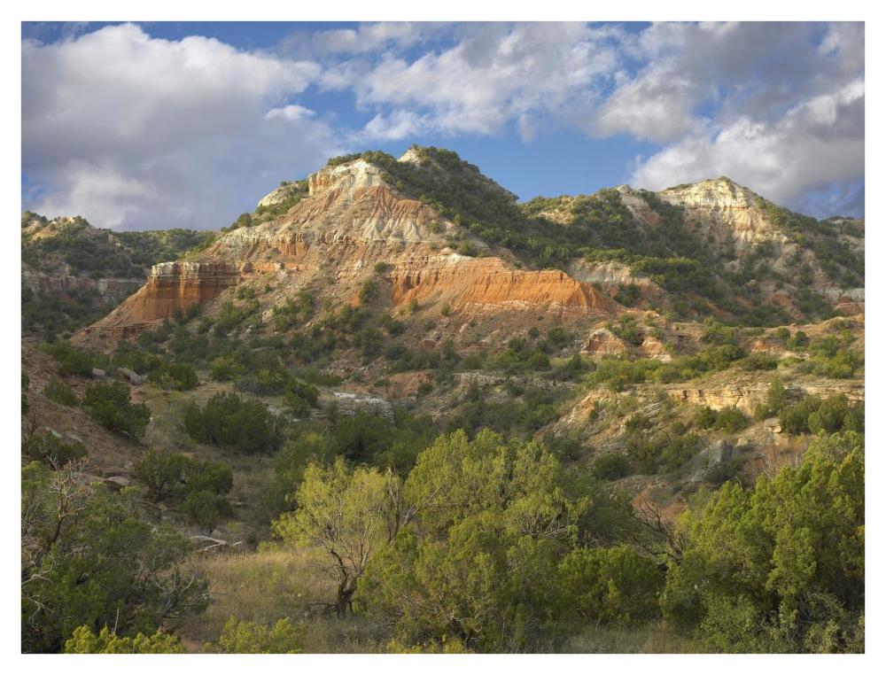 Sandstone Mountains, Palo Duro Canyon State Park, Texas-Paper Art-42,,X32,,