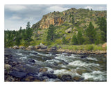 Rapids With Cliffs Above Cache La Poudre River, Colorado-Paper Art-26,,X20,,