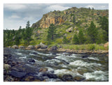 Rapids With Cliffs Above Cache La Poudre River, Colorado-Paper Art-34,,X26,,