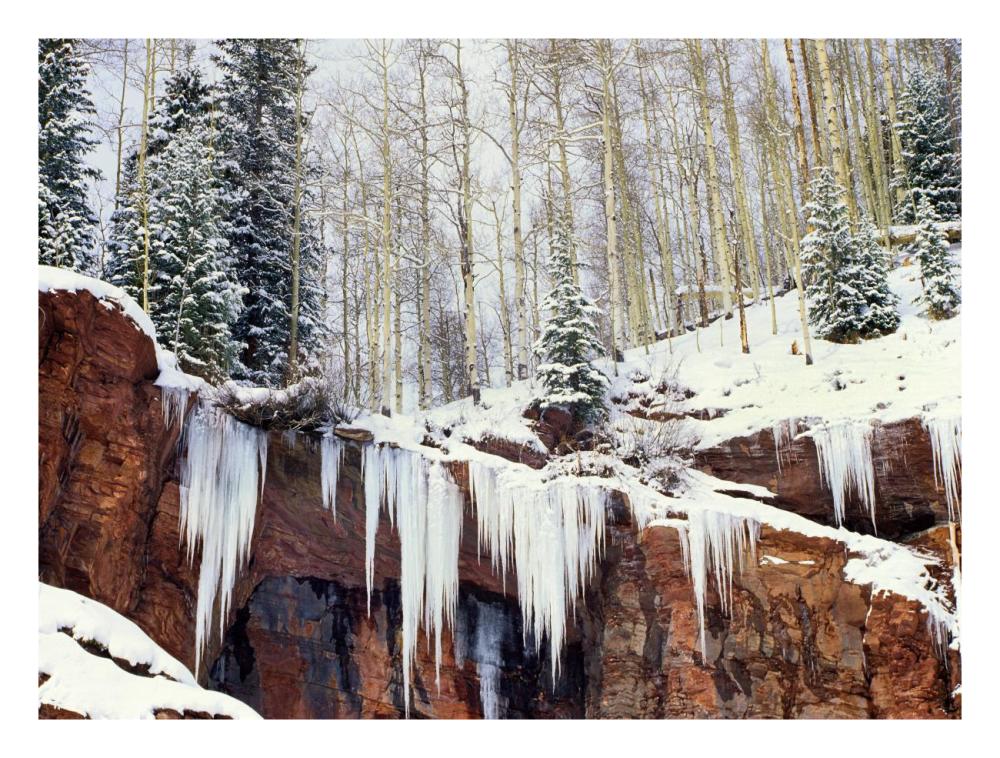 Frozen Waterfall In Winter, San Juan Mountains, Colorado-Paper Art-26,,X20,,