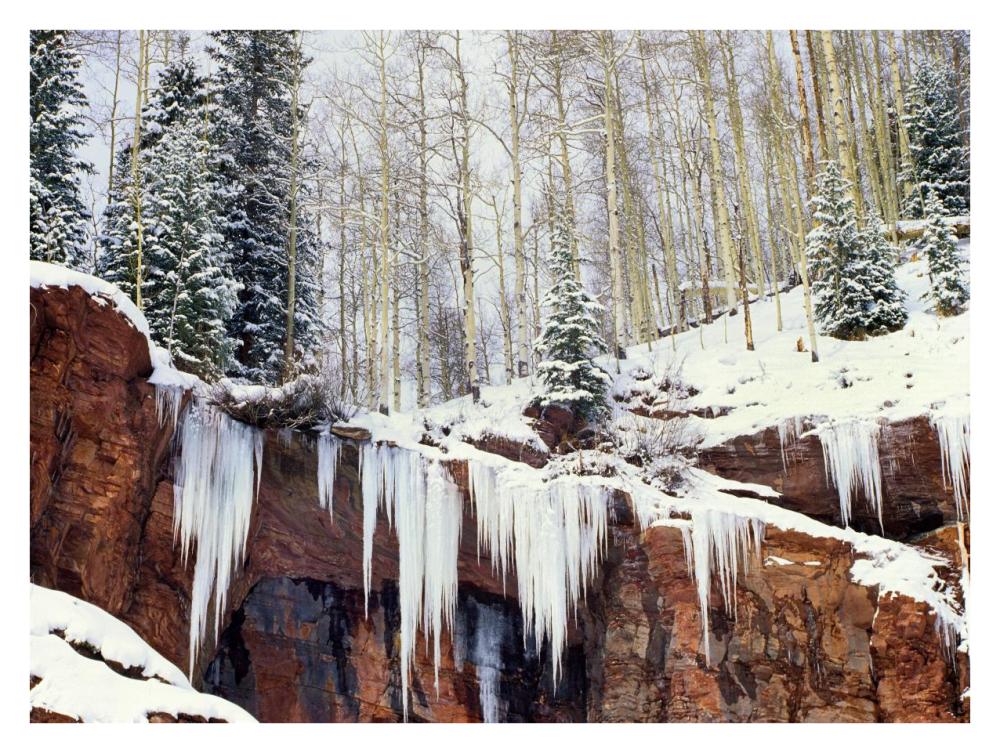 Frozen Waterfall In Winter, San Juan Mountains, Colorado-Paper Art-34,,X26,,