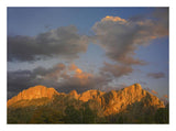 Sunlight Illuminating Chisos Mountains, Chihuahuan Desert, Texas-Paper Art-26,,X20,,