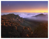 Sunrise And Crescent Moon Overlooking Haleakala Crater, Maui, Hawaii-Paper Art-50,,X38,,