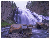 Gibbon Falls Cascading Into River, Yellowstone National Park, Wyoming-Paper Art-42,,X32,,