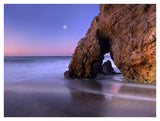 Sea Arch And Full Moon Over El Matador State Beach, Malibu, California-Paper Art-42,,X32,,